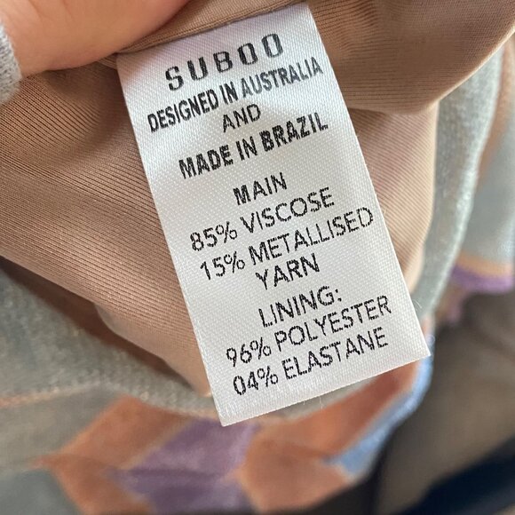 Suboo Kiki Halter Chevron Cocktail Sleeveless Beach Mini Dress Large - Picture 6 of 6